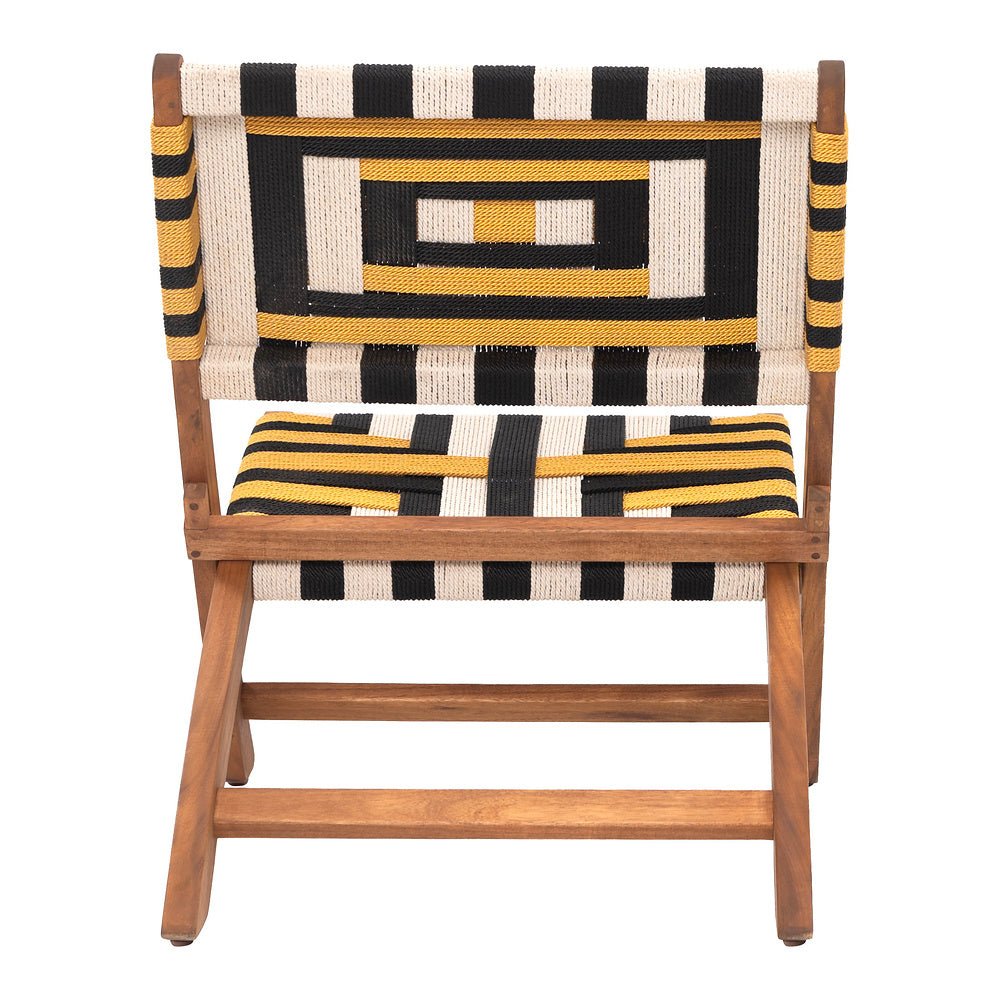 Silla para Hotel y Terraza - ZUO SUNBEAM LOUNGE - Multicolor - Asiento y Respaldo en Ratán Sintético Tejido - 704030 - Zuo - NOGAL BEAT - Silla de Terraza