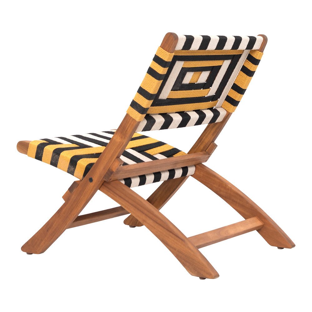 Silla para Hotel y Terraza - ZUO SUNBEAM LOUNGE - Multicolor - Asiento y Respaldo en Ratán Sintético Tejido - 704030 - Zuo - NOGAL BEAT - Silla de Terraza
