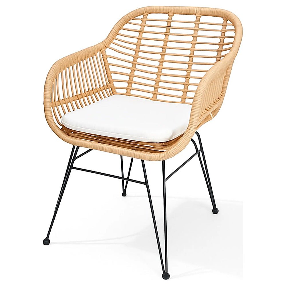 Silla para Jardín y Terraza - KINGSTRONG TOBAGO SILL0905191 - Varios Colores - Asiento y Respaldo en Rattan Sintético - SILL0905191 - Mundo In - NOGAL BEAT - Silla de Terraza
