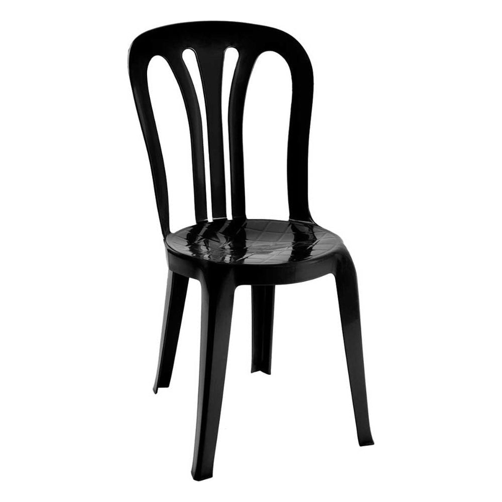 Silla para Restaurante Elegante al Aire Libre Reciclado - RESOL GARROTXA RECYCLED - Negro - 4 Puntas y Protección UV - 1136 - Resol - NOGAL BEAT - Silla Comercial Exterior