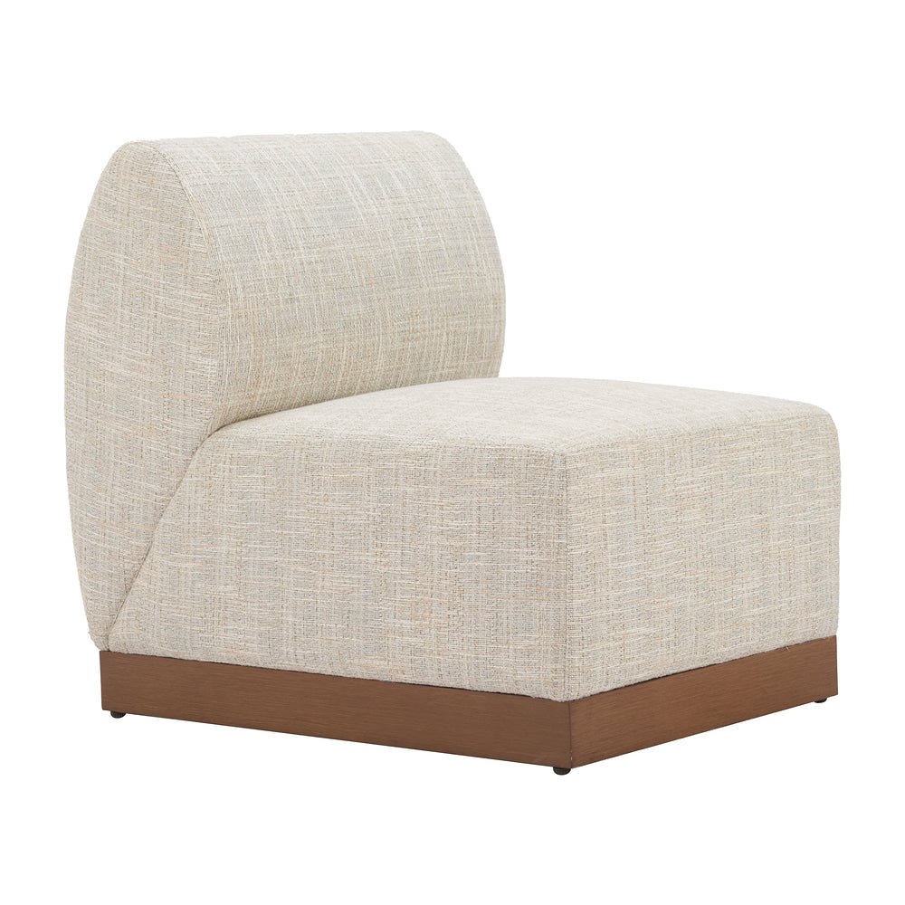 Silla para Restaurante y Jardín - ZUO CHRISTY - Beige - Asiento y Respaldo Tapizados con Tela para Exterior - 704146 - Zuo - NOGAL BEAT - Silla de Terraza