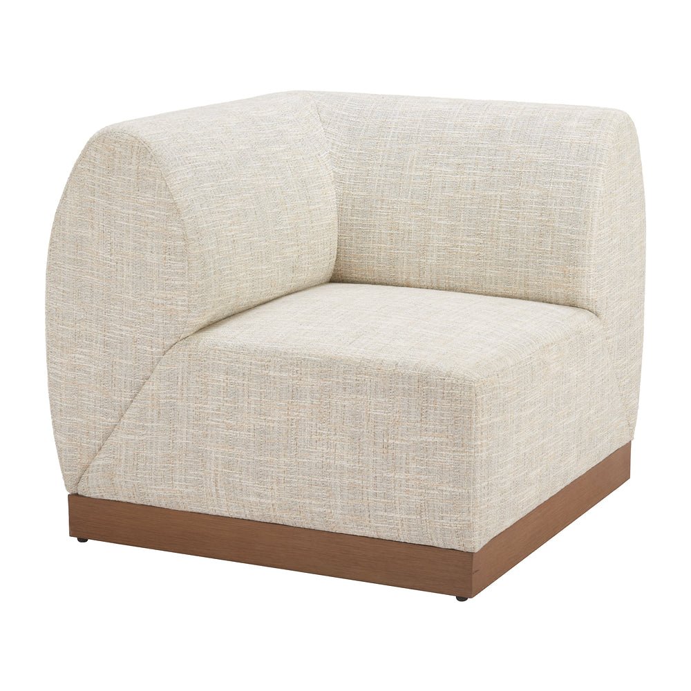 Silla para Restaurante y Jardín - ZUO CHRISTY CORNER - Beige - Asiento y Respaldo Tapizados con Tela para Exterior - 704147 - Zuo - NOGAL BEAT - Silla de Terraza