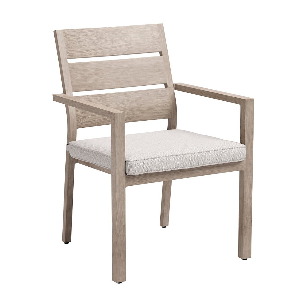 Silla para Restaurante y Jardín - ZUO REEFLINE - Gris - Asiento y Respaldo Tapizados con Tela para Exterior - 704282 - Zuo - NOGAL BEAT - Silla de Terraza