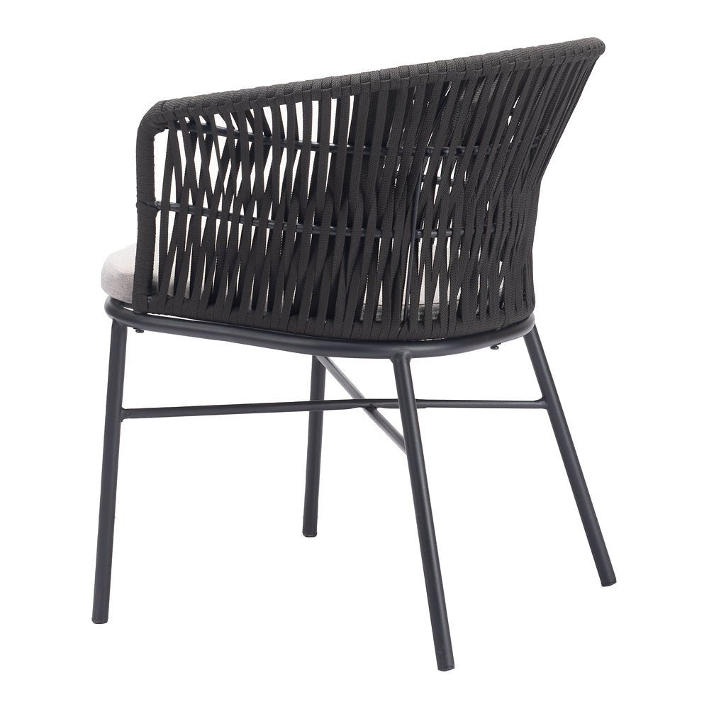 Silla para Terraza y Alberca - ZUO FREYCINET - Varios Colores - Asiento y Respaldo Tapizados con Tela para Exterior - 703987 - Zuo - NOGAL BEAT - Silla de Terraza