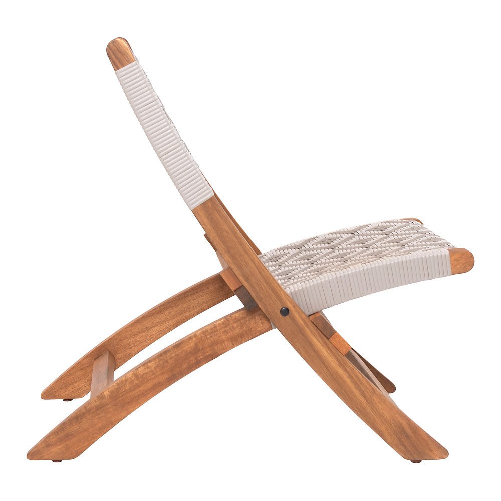 Silla para Terraza y Alberca - ZUO TIDE LOUNGE - Multicolor - Asiento y Respaldo en Ratán Sintético Tejido - 704031 - Zuo - NOGAL BEAT - Silla de Terraza