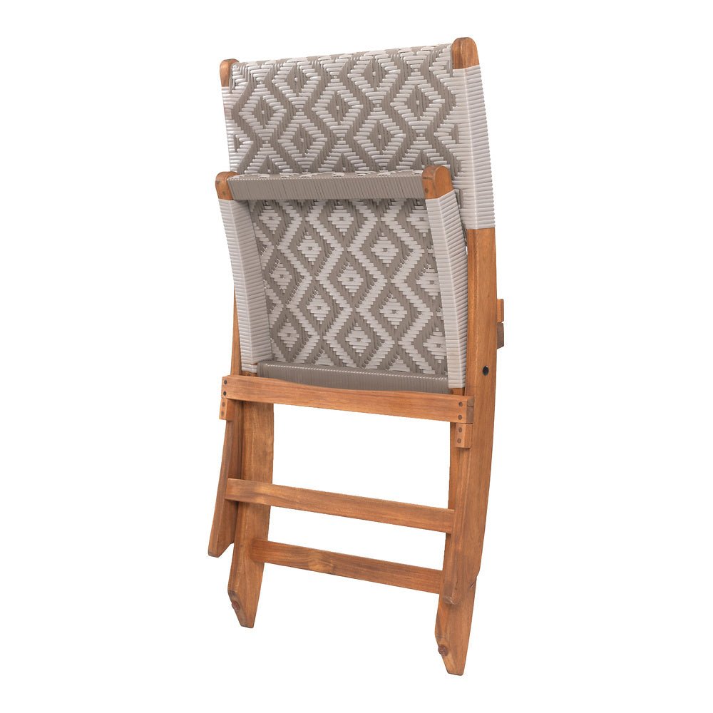 Silla para Terraza y Alberca - ZUO TIDE LOUNGE - Multicolor - Asiento y Respaldo en Ratán Sintético Tejido - 704031 - Zuo - NOGAL BEAT - Silla de Terraza