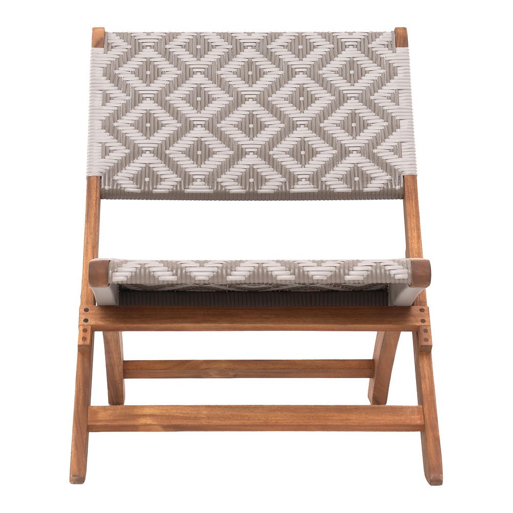 Silla para Terraza y Alberca - ZUO TIDE LOUNGE - Multicolor - Asiento y Respaldo en Ratán Sintético Tejido - 704031 - Zuo - NOGAL BEAT - Silla de Terraza