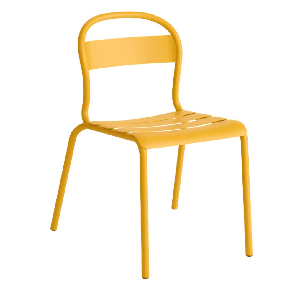 Silla sin brazos Colos Stecca 1 de aluminio tubular para terraza, varios colores