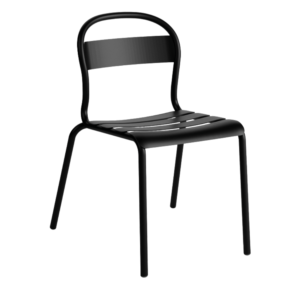 Silla sin brazos Colos Stecca 1 de aluminio tubular para terraza, varios colores