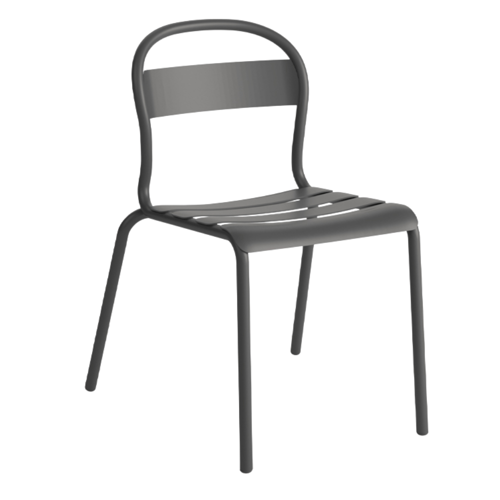 Silla sin brazos Colos Stecca 1 de aluminio tubular para terraza, varios colores