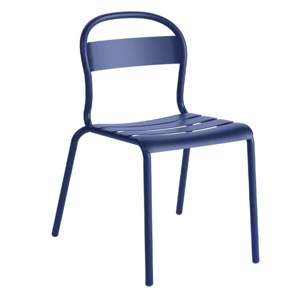 Silla sin brazos Colos Stecca 1 de aluminio tubular para terraza, varios colores