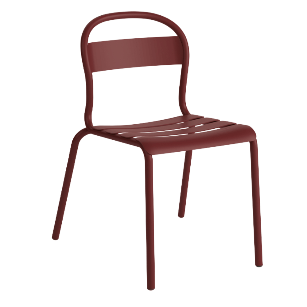 Silla sin brazos Colos Stecca 1 de aluminio tubular para terraza, varios colores