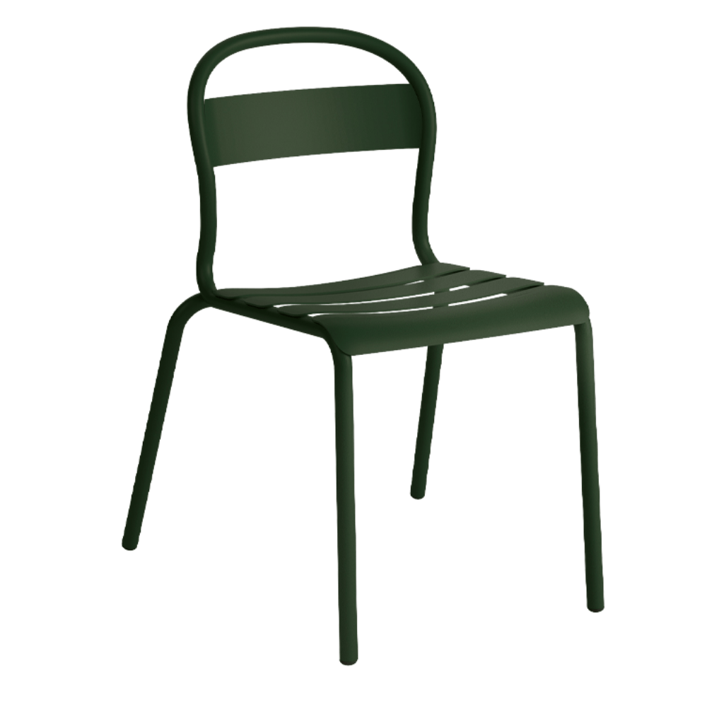 Silla sin brazos Colos Stecca 1 de aluminio tubular para terraza, varios colores