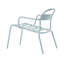 Camastro chaise lounge COLOS STECCA L de aluminio tubular con asiento de solera y descansabrazos para exterior