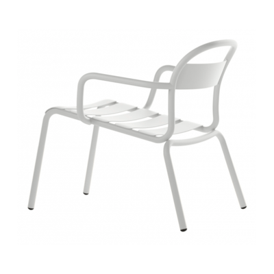 Camastro chaise lounge COLOS STECCA L de aluminio tubular con asiento de solera y descansabrazos para exterior