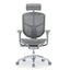 Silla ejecutiva REQUIEZ ENJOY RM-9101/GR gris con respaldo alto, cabecera y brazos 3D ajustables.