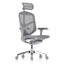 Silla ejecutiva REQUIEZ ENJOY RM-9101/GR gris con respaldo alto, cabecera y brazos 3D ajustables.