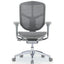 Silla de oficina operativa REQUIEZ ENJOY RM-9101GR gris con respaldo en mesh, soporte lumbar y base de aluminio de 5 puntas.