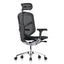 Silla ejecutiva REQUIEZ ENJOY RM-9101/NG negra con respaldo alto, cabecera y brazos 3D ajustables.