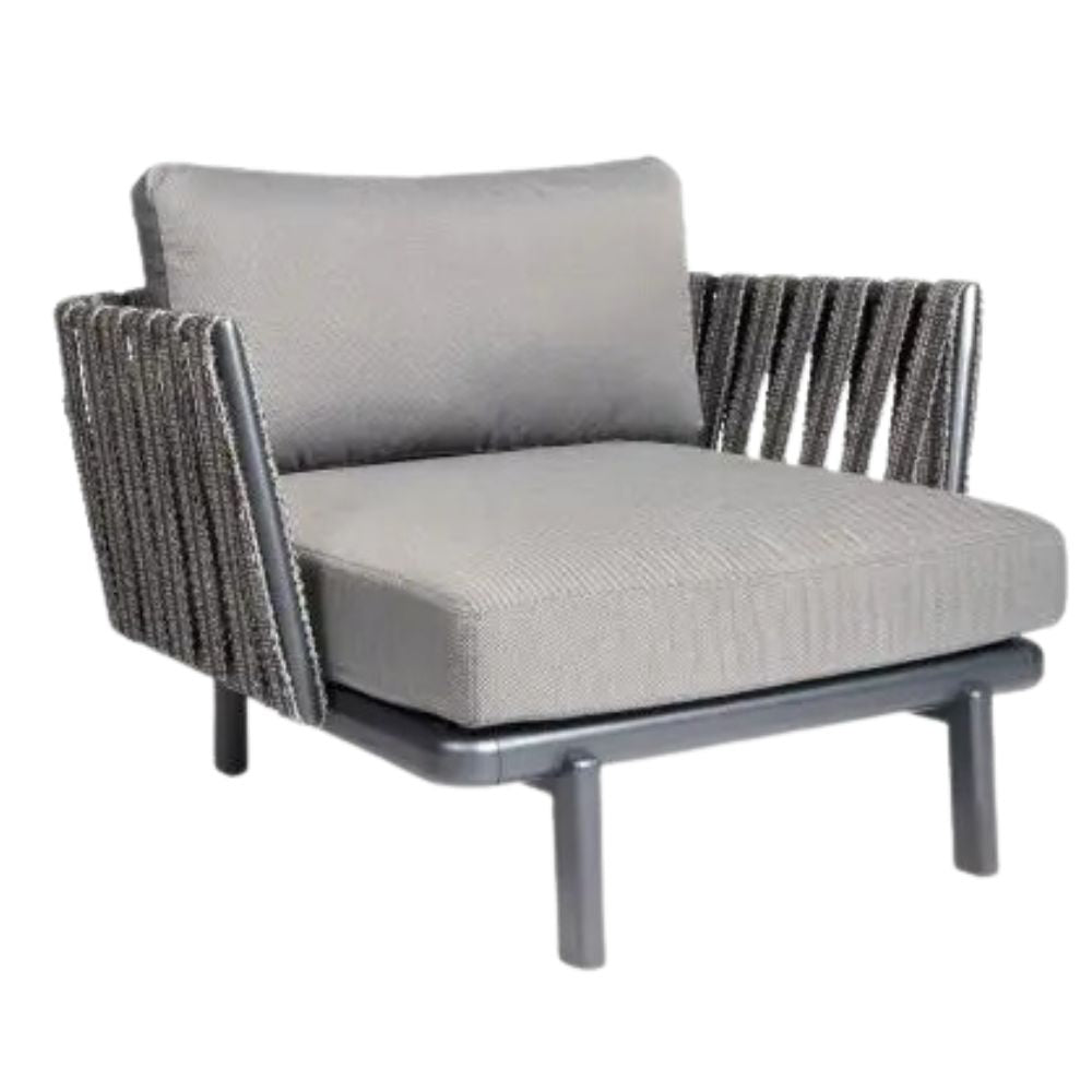 SILLA RESOL ANTHEA EASY CHAIR | Asiento para Sala de Estar | Estructura de Aluminio Lacado | Cojines y Tapizados Idóneos para Exterior | Interior + Exterior - 70247 - Resol - NOGAL BEAT - Sillon