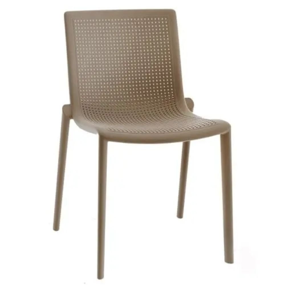 SILLA RESOL BEETAK | Silla Ocasional | Fibra Vidrio | Polipropileno | Apilable | Protección UV | Interior + Exterior - 01533 - Resol - NOGAL BEAT - Sillas