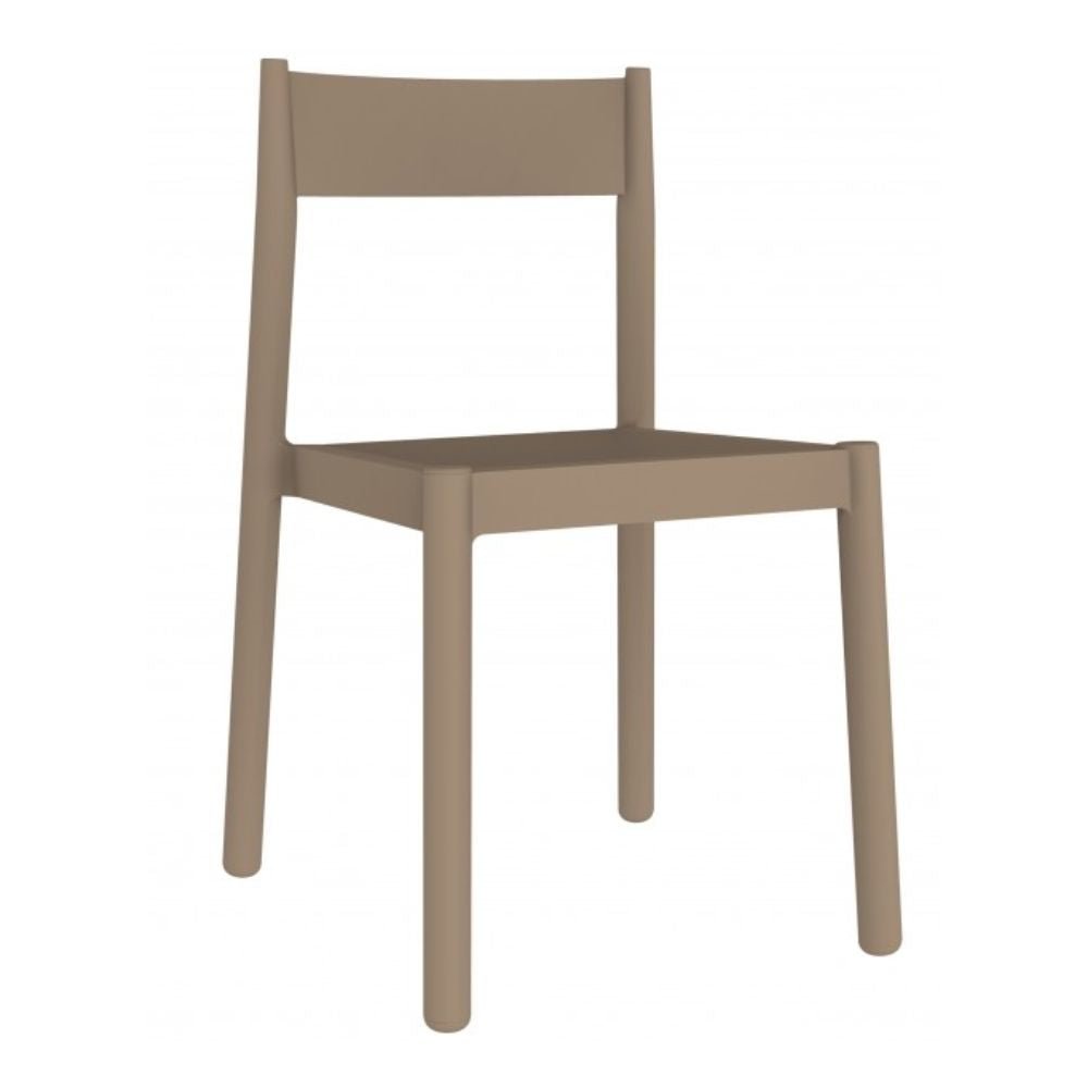SILLA RESOL DANNA | Silla Ocasional para Cafetería Jardín | Inyectado PP | Protección UV | Interior + Exterior - 04479 - Resol - NOGAL BEAT - silla
