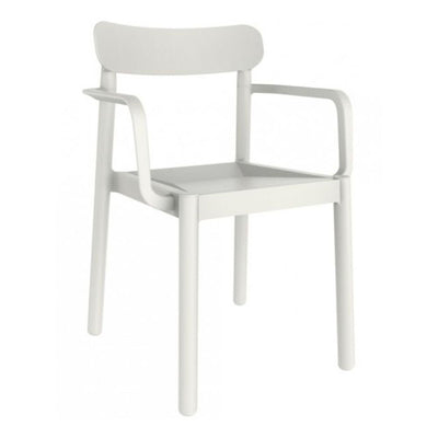 SILLA RESOL ELBA ARMCHAIR | Silla Ocasional para Cafetería Jardín | Inyectado PP | Protección UV | Interior + Exterior - 04499 - Resol - NOGAL BEAT - silla