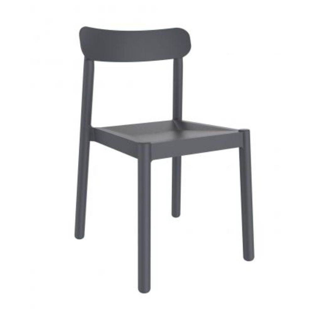 SILLA RESOL ELBA | Silla Ocasional para Cafetería Jardín | Inyectado PP | Protección UV | Interior + Exterior - 04450 - Resol - NOGAL BEAT - silla