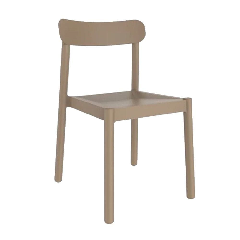 SILLA RESOL ELBA | Silla Ocasional para Cafetería Jardín | Inyectado PP | Protección UV | Interior + Exterior - 04452 - Resol - NOGAL BEAT - silla