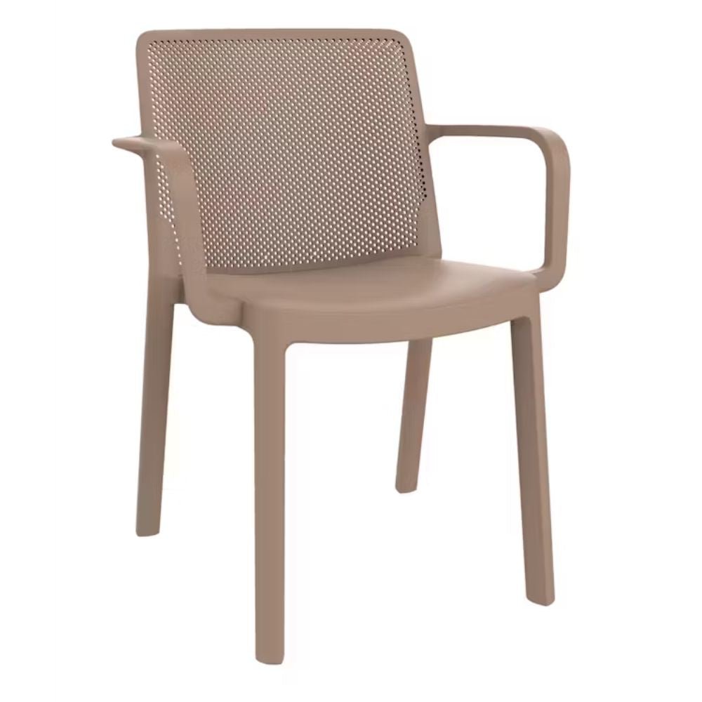 SILLA RESOL FRESH ARMCHAIR | Silla Ocasional para Cafetería Jardín | Inyectada en PP | Protección UV | Interior + Exterior - 03883 - Resol - NOGAL BEAT - silla