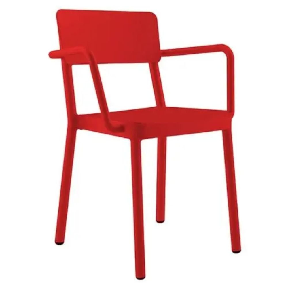 SILLA RESOL LISBOA ARMCHAIR | Silla Ocasional | Fibra Vidrio | Polipropileno | Apilable | Protección UV | Brazos | Interior + Exterior - 00817 - Resol - NOGAL BEAT - Sillas