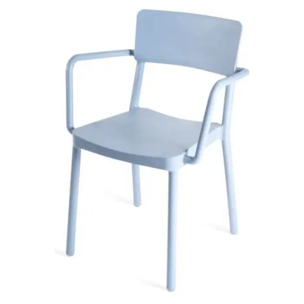 SILLA RESOL LISBOA ARMCHAIR | Silla Ocasional | Fibra Vidrio | Polipropileno | Apilable | Protección UV | Brazos | Interior + Exterior - 05080 - Resol - NOGAL BEAT - Sillas