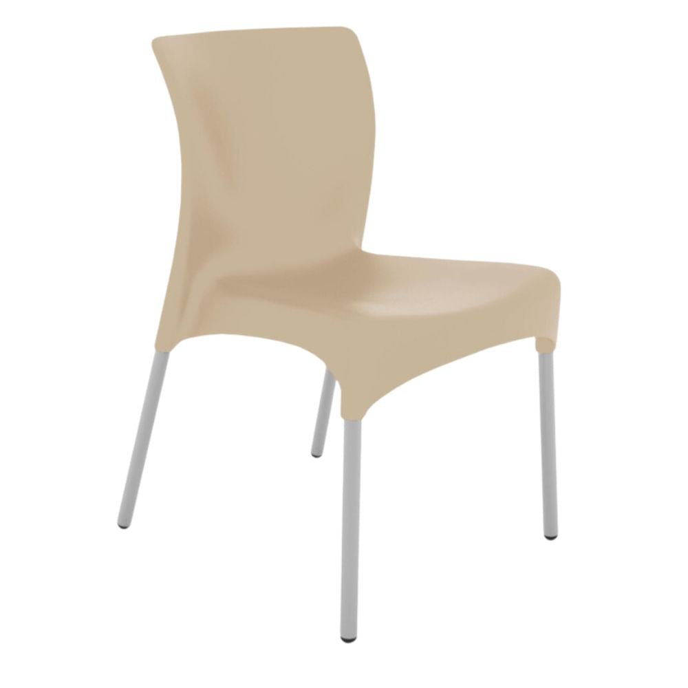 SILLA RESOL MOON | Silla Ocasional para Cafetería Jardín | Inyectado Polipropileno | Protección UV | Interior + Exterior - 03523 - Resol - NOGAL BEAT - silla