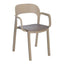 SILLA RESOL ONA ARMCHAIR RECYCLED | Silla Ocasional para Cafetería Jardín | Polipropileno | Reciclado y Reciclable | Protección UV | Interior + Exterior - 05565 - Resol - NOGAL BEAT - silla