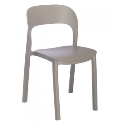 SILLA RESOL ONA RECYCLED | Silla Ocasional para Cafetería Jardín | Polipropileno | Reciclado y Reciclable | Protección UV | Interior + Exterior - 05561 - Resol - NOGAL BEAT - silla