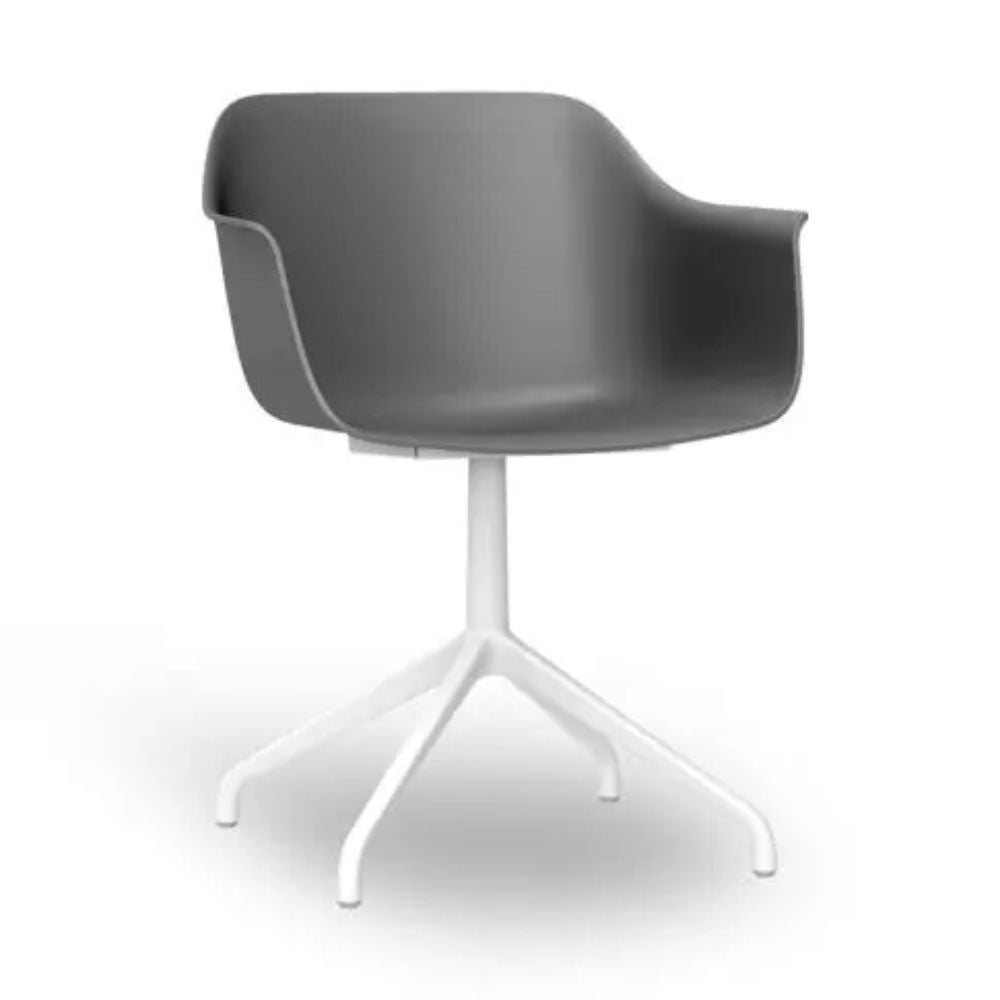 SILLA RESOL SHAPE ARAÑA GIRATORIA | Silla Ocasional | Silla Ocasional Decorativa | Polipropileno | Fibra Vidrio | Patas Aluminio Giratorio | Interior - 05215 - Resol - NOGAL BEAT - Sillas