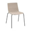 SILLA RESOL SKIN 4 PATAS FULLY UPHOLSTERED | Silla Ocasional para Comedor | Inyectado en Polipropileno | Tapizado Patas Acero Pintado | Interior - 85936 + 61149 - Resol - NOGAL BEAT - silla
