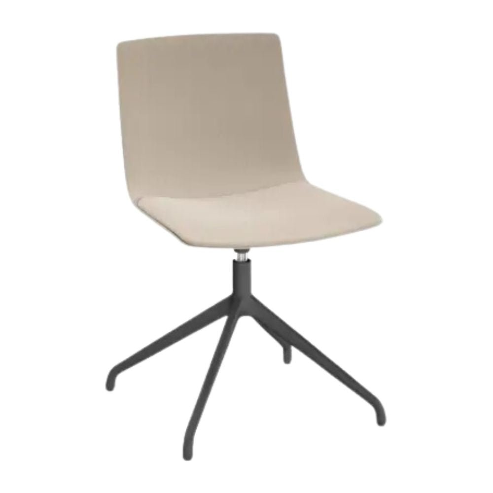 SILLA RESOL SKIN ARAÑA GIRATORIA FULLY UPHOLSTERED | Silla Secretarial para Oficina | Inyectado en Polipropileno | Tapizado Estructura Aluminio | Interior - 85957 + 61149 - Resol - NOGAL BEAT - Sillas de oficina