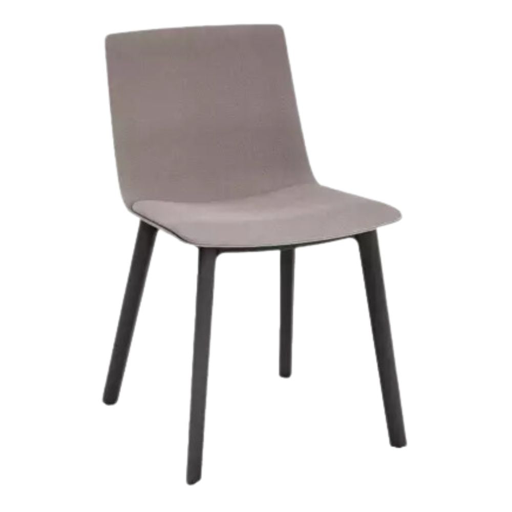 SILLA RESOL SKIN CLICK FULLY UPHOLSTERED | Silla Ocasional para Comedor | Inyectado en Polipropileno | Tapizado | Interior - 85932 + 60090 - Resol - NOGAL BEAT - silla