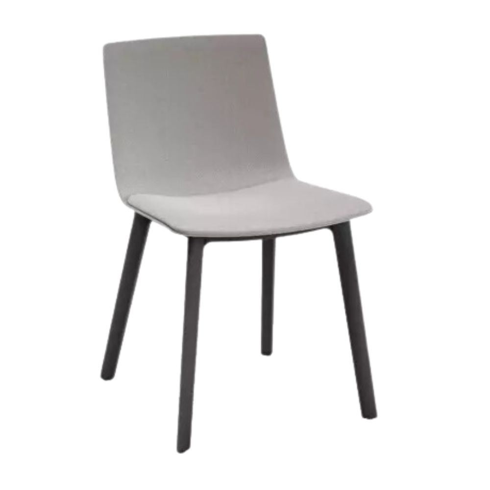 SILLA RESOL SKIN CLICK FULLY UPHOLSTERED | Silla Ocasional para Comedor | Inyectado en Polipropileno | Tapizado | Interior - 85932 + CSE02 - Resol - NOGAL BEAT - silla