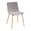 SILLA RESOL SKIN MADERA FULLY UPHOLSTERED | Silla Ocasional para Comedor | Inyectado en Polipropileno | Tapizado Patas Madera | Interior - 85967 + CSE02 - Resol - NOGAL BEAT - silla