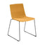 SILLA RESOL SKIN PATIN FULLY UPHOLSTERED | Silla Ocasional para Visita | Inyectado en Polipropileno | Tapizado Patas Acero Pintado | Interior - 85981 + 62057 - Resol - NOGAL BEAT - silla