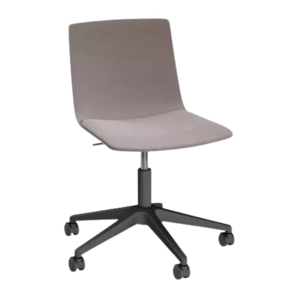 SILLA RESOL SKIN RUEDAS FULLY UPHOLSTERED | Silla Secretarial para Oficina | Inyectado en Polipropileno | Tapizado Estructura con Ruedas | Interior - 85962 + 60090 - Resol - NOGAL BEAT - Sillas de oficina
