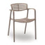 SILLA RESOL TOLEDO AIRE | Silla Ocasional | Fibra Vidrio | Polipropileno | Apilable |Brazos | Interior + Exterior - 03852 - Resol - NOGAL BEAT - Sillas