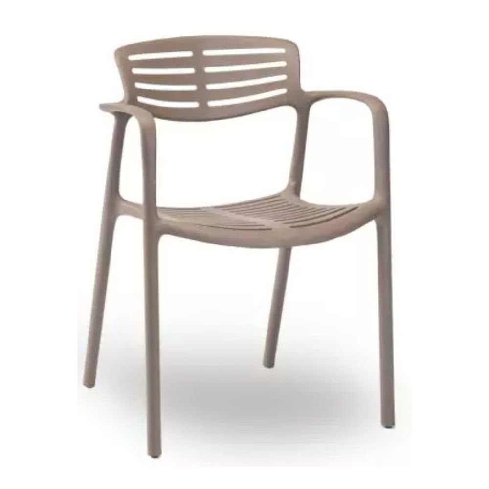SILLA RESOL TOLEDO AIRE | Silla Ocasional | Fibra Vidrio | Polipropileno | Apilable |Brazos | Interior + Exterior - 03852 - Resol - NOGAL BEAT - Sillas