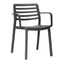 SILLA RESOL WIND ARMCHAIR | Silla Ocasional para Cafetería Jardín | Polipropileno | Protección UV | Interior + Exterior - 04567 - Resol - NOGAL BEAT - silla
