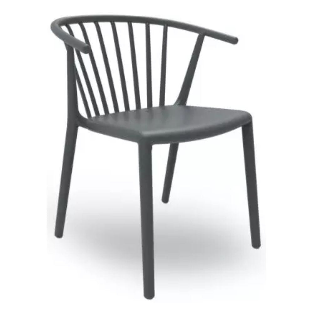 SILLA RESOL WOODY | Silla Ocasional | Fibra Vidrio | Polipropileno | Apilable | Protección UV | Interior + Exterior - 04151 - Resol - NOGAL BEAT - Sillas
