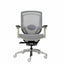 Silla de oficina operativa TECHNO ADVANCE de respaldo bajo con asiento y respaldo tapizados y base de aluminio de 5 puntas.