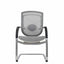 Silla de visita TECHNO ADVANCE con respaldo y asiento tapizados, soporte lumbar y base trineo de aluminio
