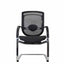 Silla de visita TECHNO ADVANCE con respaldo y asiento tapizados, soporte lumbar y base trineo de aluminio